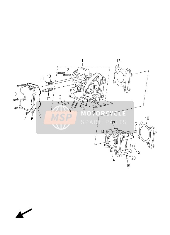 Yamaha YP125R 2015 ZYLINDER für ein 2015 Yamaha YP125R